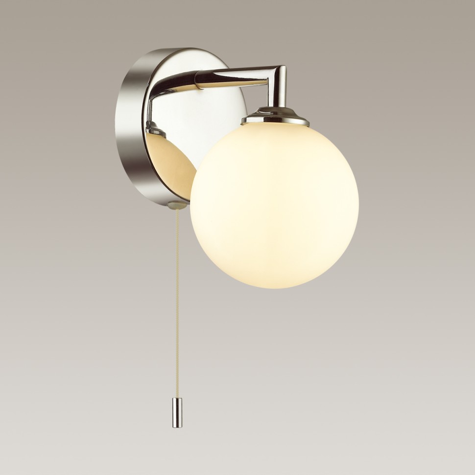 4565/1W LUMION Бра с выключателем для ванной комнаты PIPER, G9*1*40W, IP44