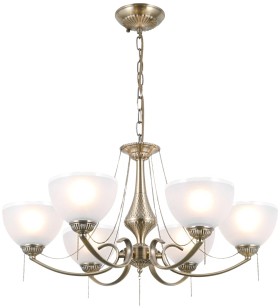 CL417263 CITILUX классическая подвесная люстра Франческа, E27*6*75W, бронза, 63см диаметр