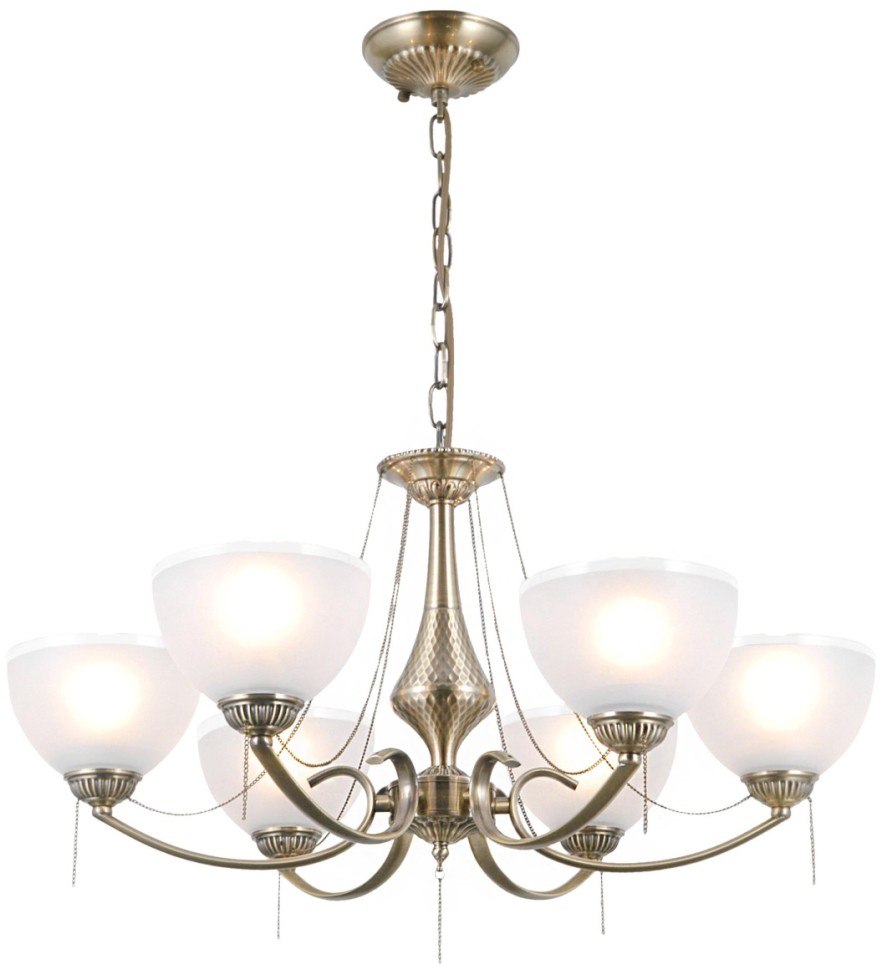 CL417263 CITILUX классическая подвесная люстра Франческа, E27*6*75W, бронза, 63см диаметр