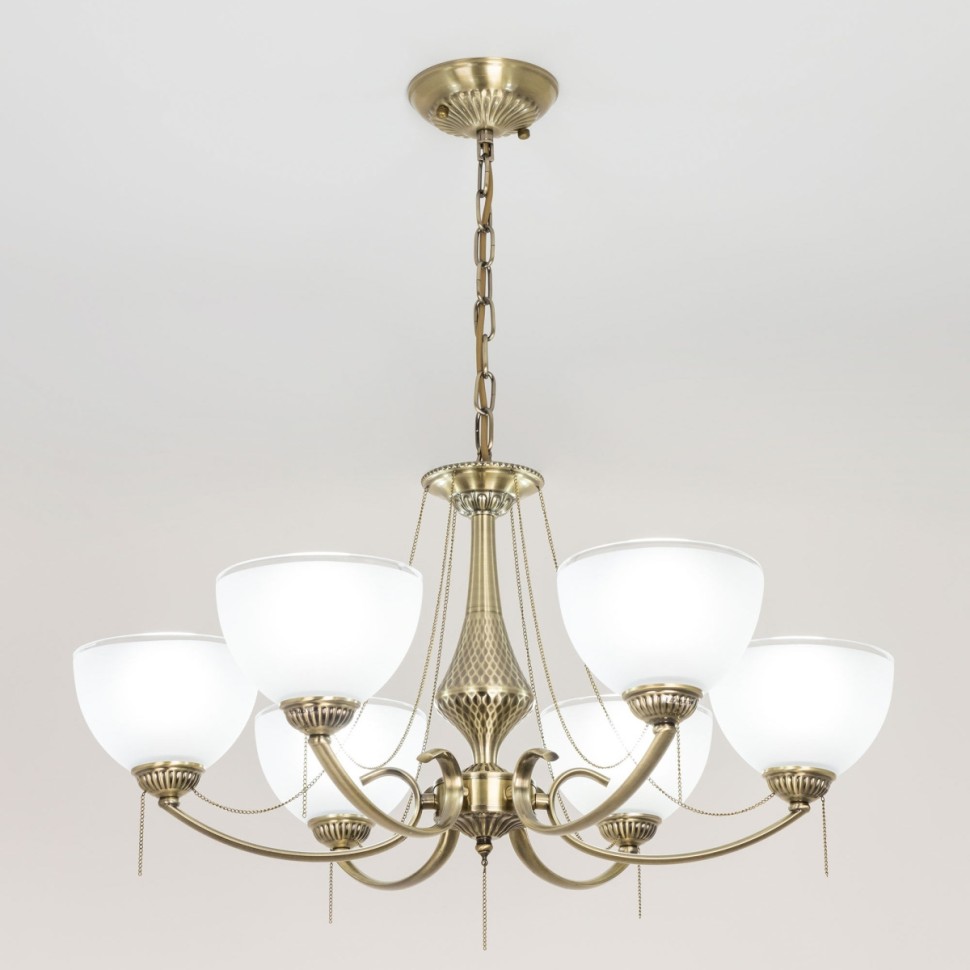 CL417263 CITILUX классическая подвесная люстра Франческа, E27*6*75W, бронза, 63см диаметр