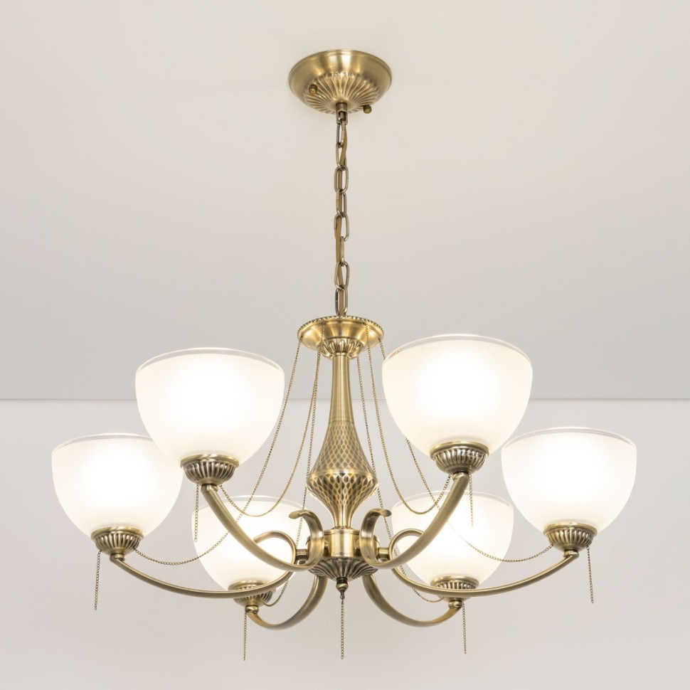 CL417263 CITILUX классическая подвесная люстра Франческа, E27*6*75W, бронза, 63см диаметр