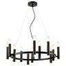 367-023-12 VELANTE черная подвесная люстра "кольцо" E14*12*40W, диаметр 64см