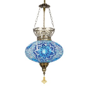 CL419126 CITILUX Каир Подвесной светильник в арабском стиле, синяя мозаика, бронза