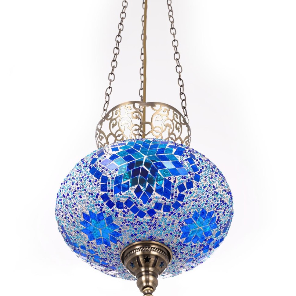 CL419126 CITILUX Каир Подвесной светильник в арабском стиле, синяя мозаика, бронза