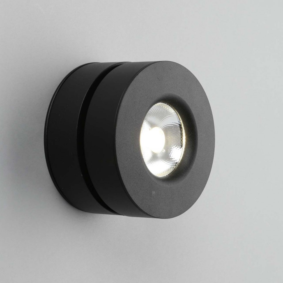 OML-101919-12 OMNILUX черный накладной светодиодный светильник Borgetto 12W, 4000К диаметр 100мм