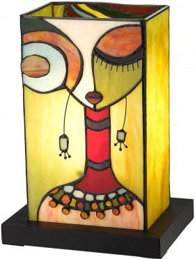 809-804-01 VELANTE цветная интерьерная настольная лампа Тиффани