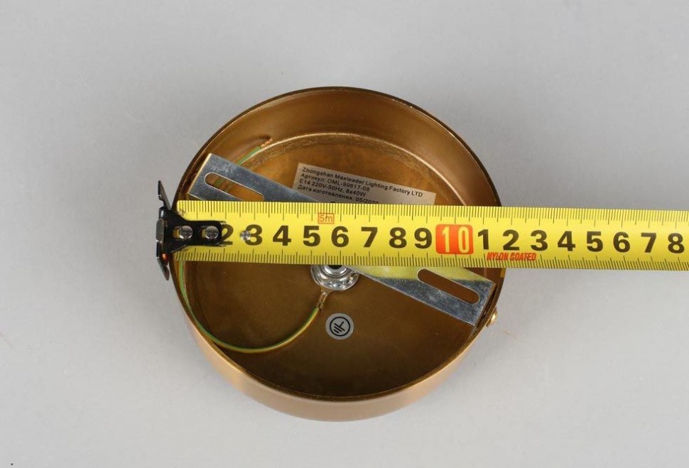 OML-99617-08 OMNILUX люстра на штанге Parrini, бронза, бирюзовый