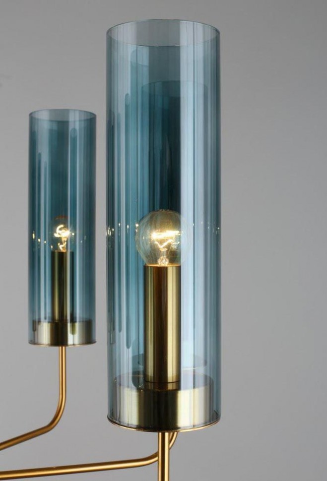 OML-99617-08 OMNILUX люстра на штанге Parrini, бронза, бирюзовый