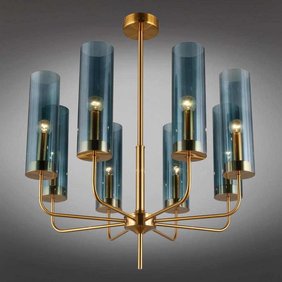 OML-99617-08 OMNILUX люстра на штанге Parrini, бронза, бирюзовый