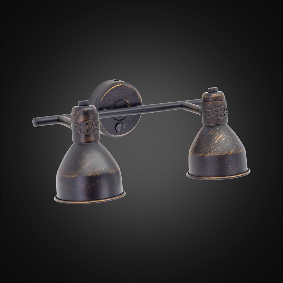 CL502522 Citilux Опус спот с выключателем, коричневый с патиной, E14*2*60W