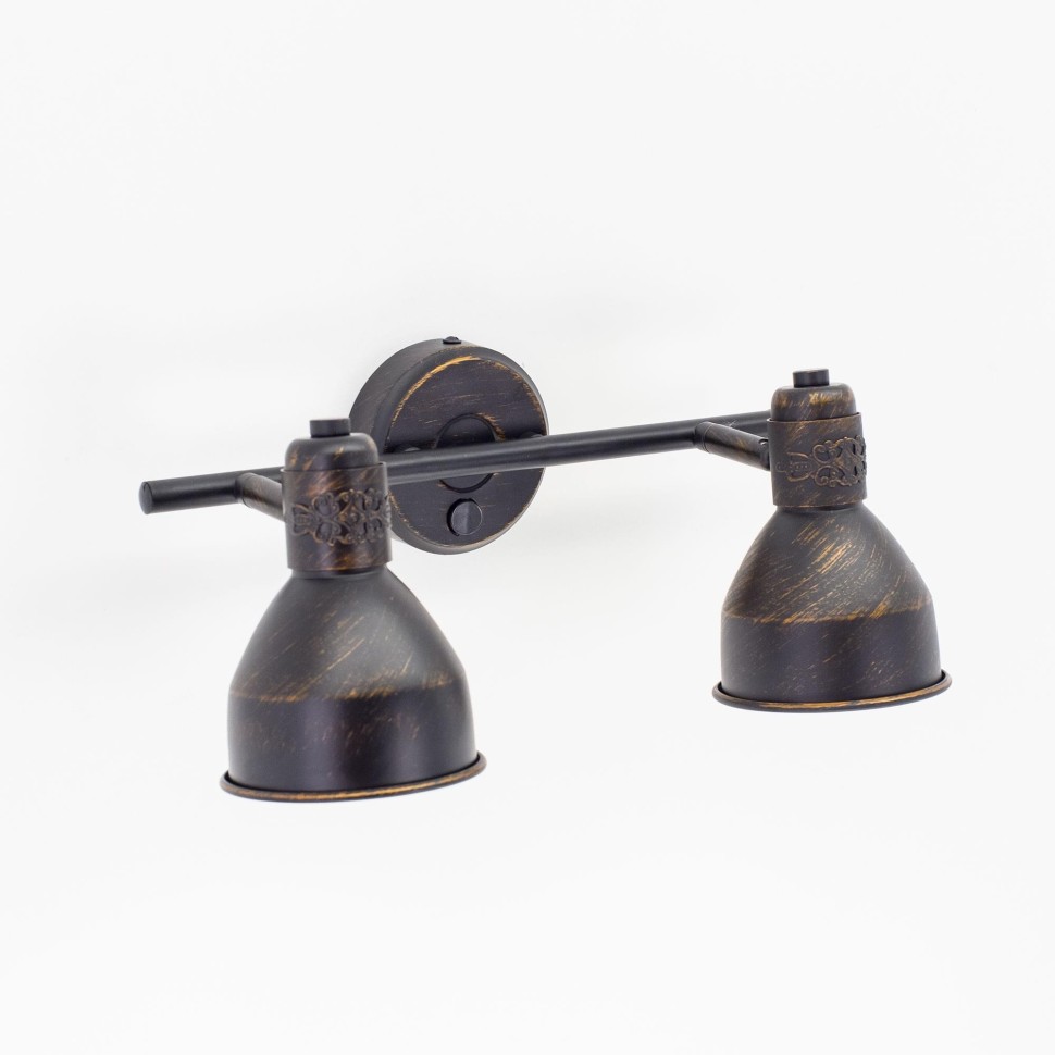 CL502522 Citilux Опус спот с выключателем, коричневый с патиной, E14*2*60W