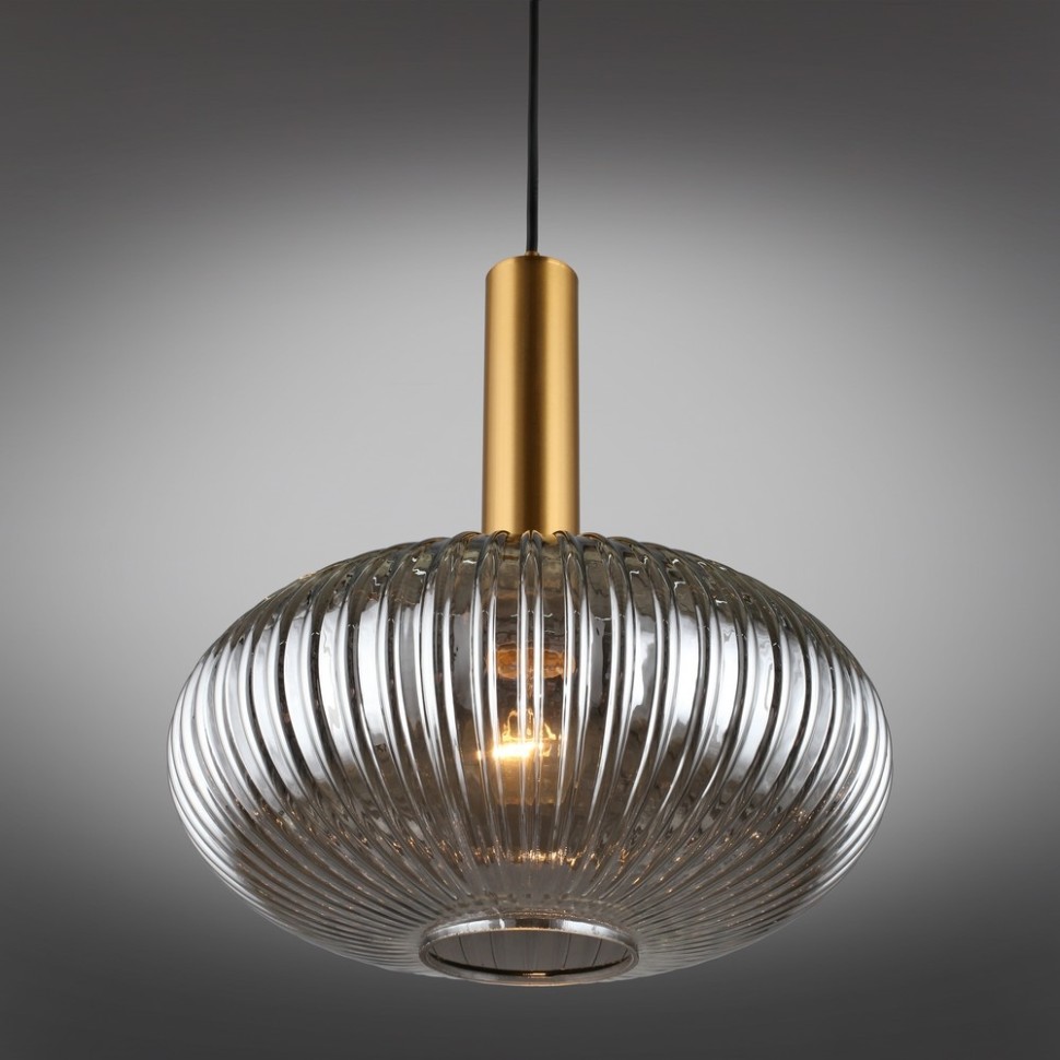 OML-99336-01 OMNILUX Menfi подвесной светильник, бронза, дымчатый, 30см