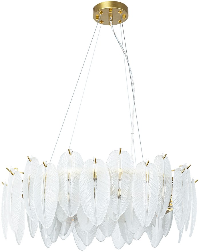 A4052SP-8SG ARTE LAMP подвесная люстра Evie, E14*8*40W, золото, белый, 60см диаметр