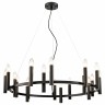 367-023-18 VELANTE черная подвесная люстра "кольцо" E14*18*40W, диаметр 84см