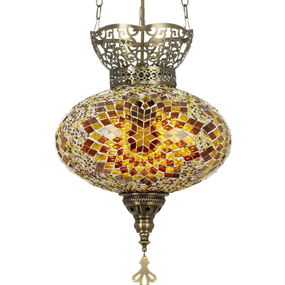 CL419125 CITILUX Каир Подвесной светильник в арабском стиле, янтарная мозаика, бронза