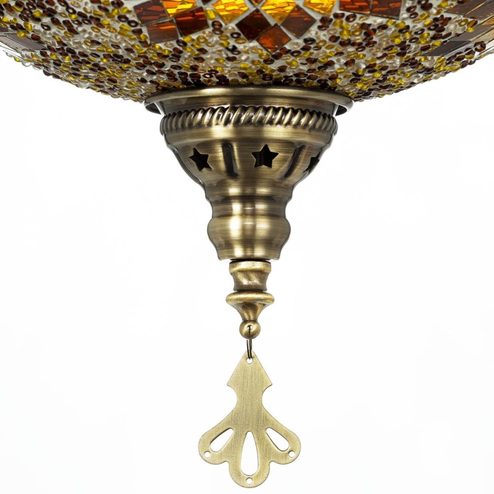 CL419125 CITILUX Каир Подвесной светильник в арабском стиле, янтарная мозаика, бронза