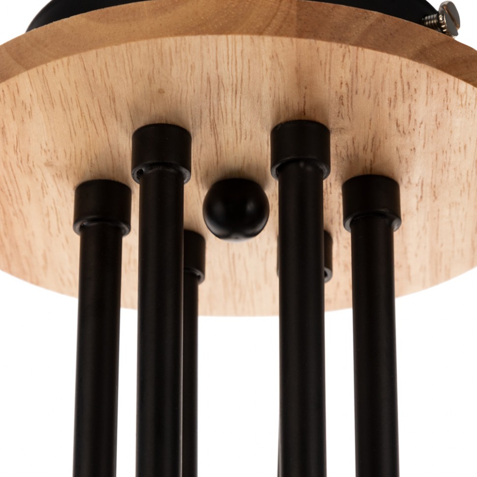 A2716PL-6BK ARTE LAMP Oxford потолочная люстра в стиле Модерн с деревянными элементами