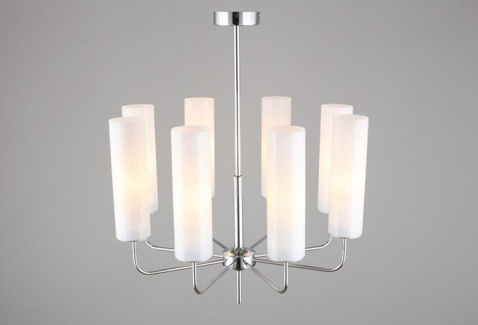 OML-99607-08 OMNILUX люстра на штанге Parrini, хром, белый