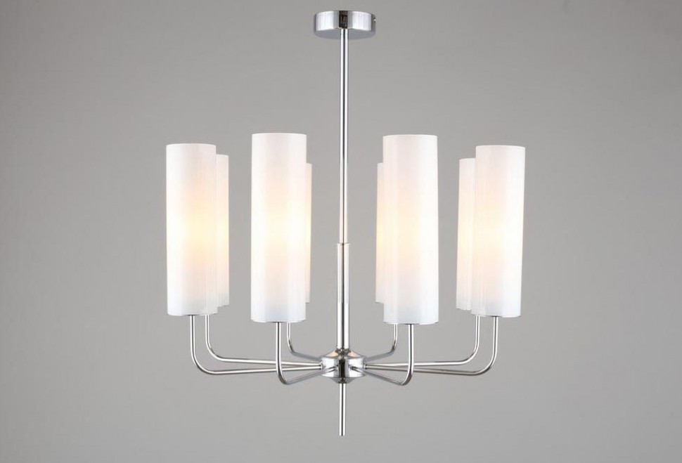 OML-99607-08 OMNILUX люстра на штанге Parrini, хром, белый