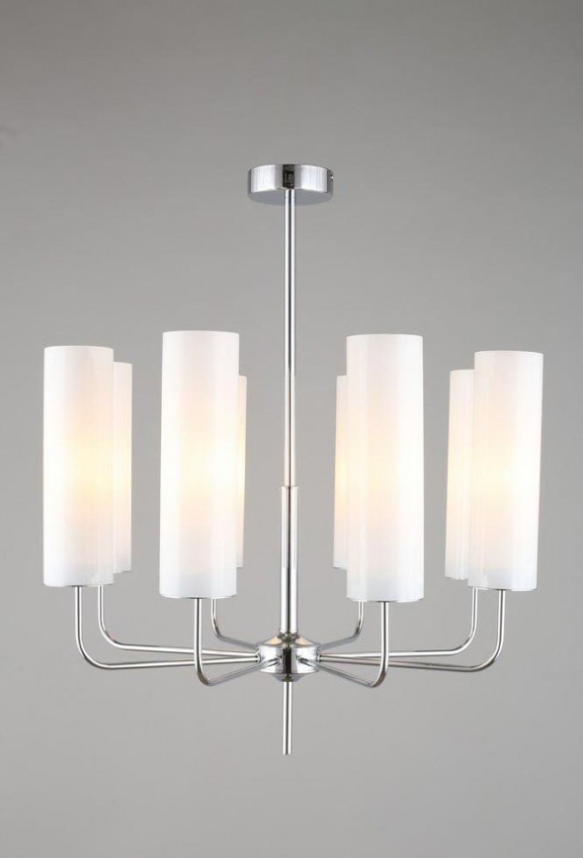 OML-99607-08 OMNILUX люстра на штанге Parrini, хром, белый