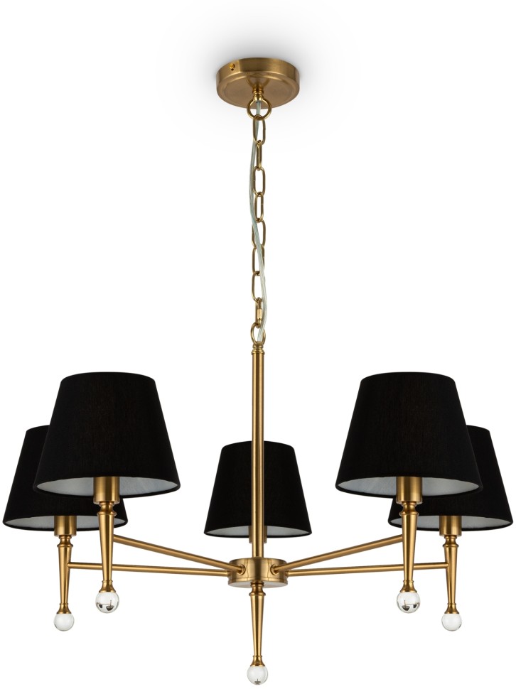 FR5190PL-05BS FREYA подвесная люстра Rosemary, черные плафоны, E14*5*40W