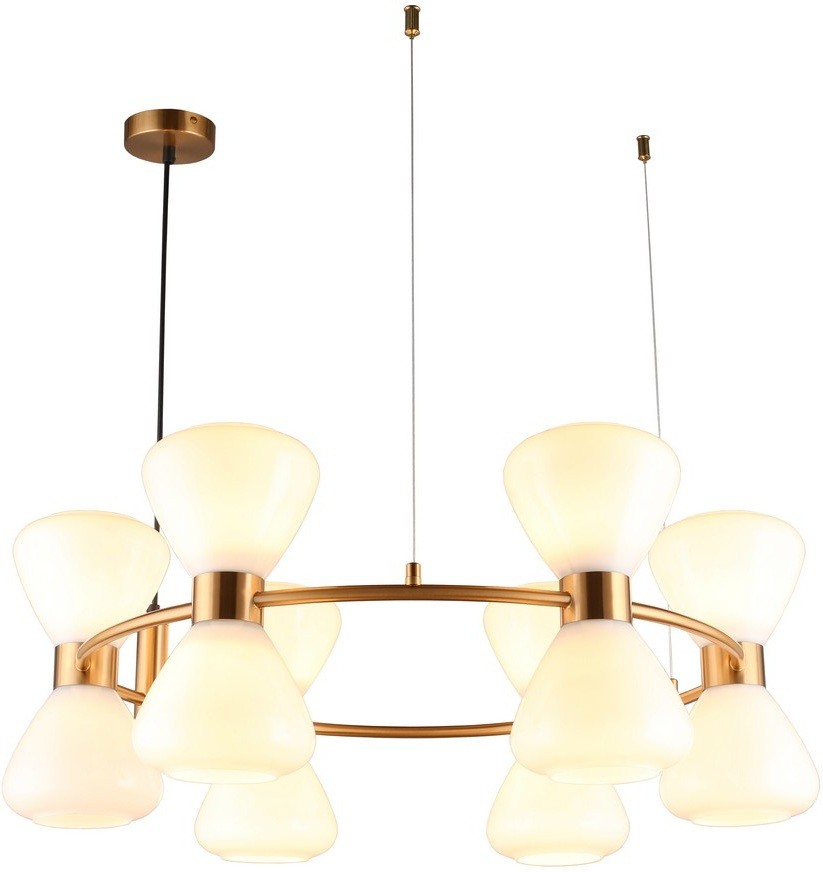 OML-59603-12 Omnilux подвесная люстра Trevasco бронза E27*12*40W