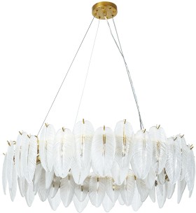 A4052SP-12SG ARTE LAMP подвесная люстра Evie, E14*12*40W, золото, белый, 80см диаметр