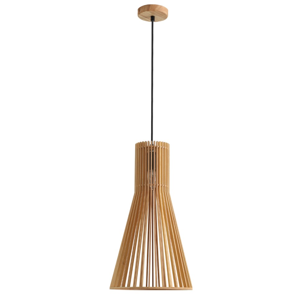 8384/1A LUMION ECO Деревянный подвес GERDA, E27*1*60W, бежевый, 25см диаметр