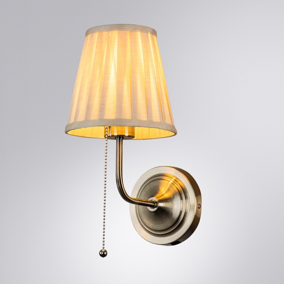 A5039AP-1AB Arte Lamp Бра с выключателем Marriot, бронза/бежевый