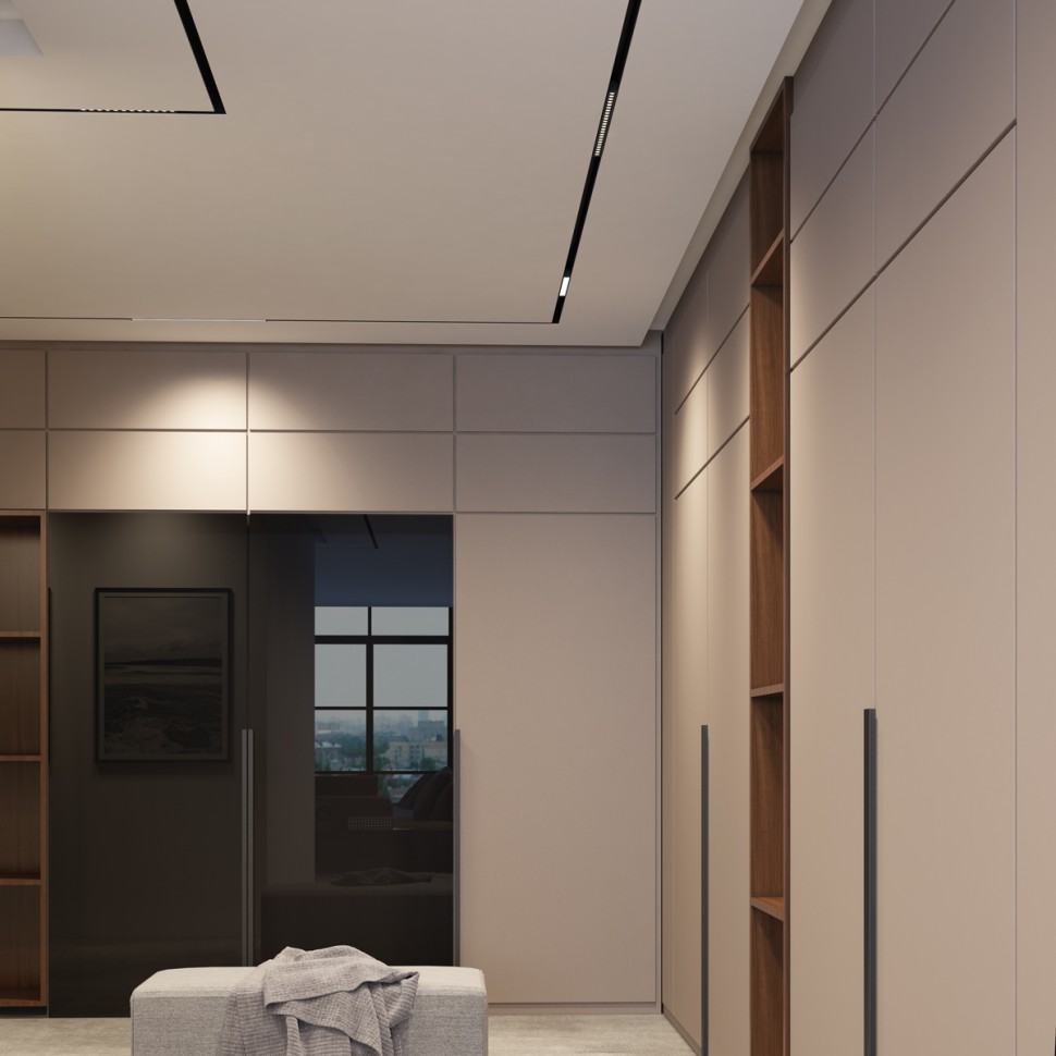 358620 NOVOTECH FLUM Трековый светильник для низковольного шинопровода диммируемый с пультом ДУ, со сменой цв. температур черный 48V, 24W, max 1920Lm