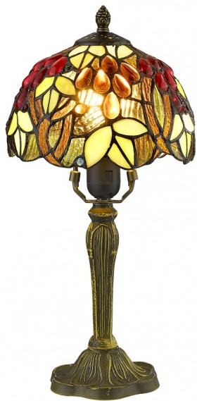 881-804-01 VELANTE настольная лампа с плафоном Тиффани, диаметр 20см
