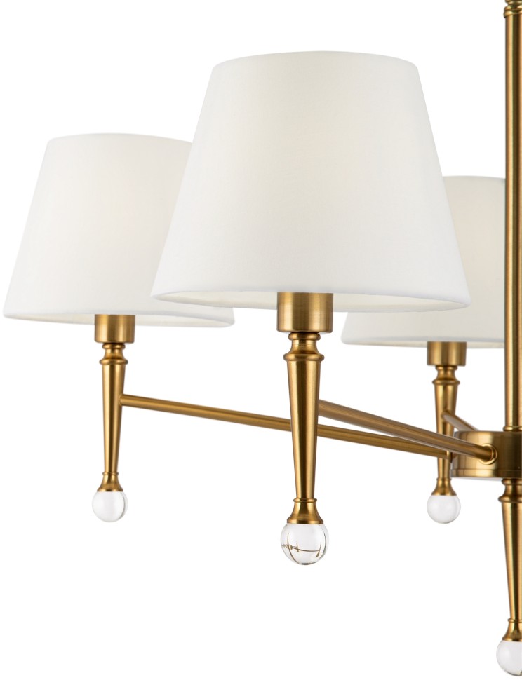 FR5190PL-05BS2 FREYA подвесная люстра Rosemary, белые плафоны, E14*5*40W