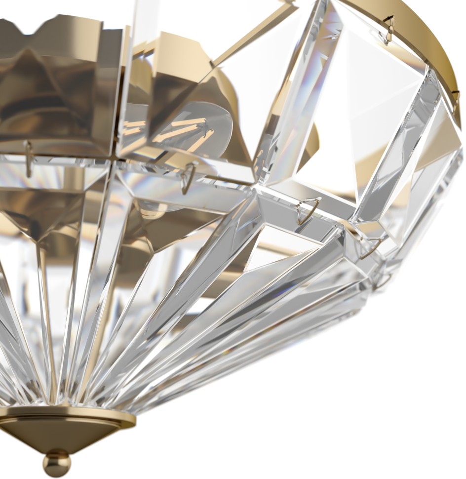 MOD094CL-06G MAYTONI потолочная хрустальная люстра Facet, E14*6*40W, золото