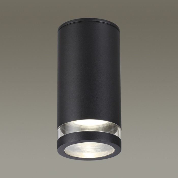 6605/1C ODEON LIGHT HIGHTECH уличный потолочный светильник MOTTO, IP65/ LED GU10*7W, черный/металл/пвх, стойкий к УФ излучению