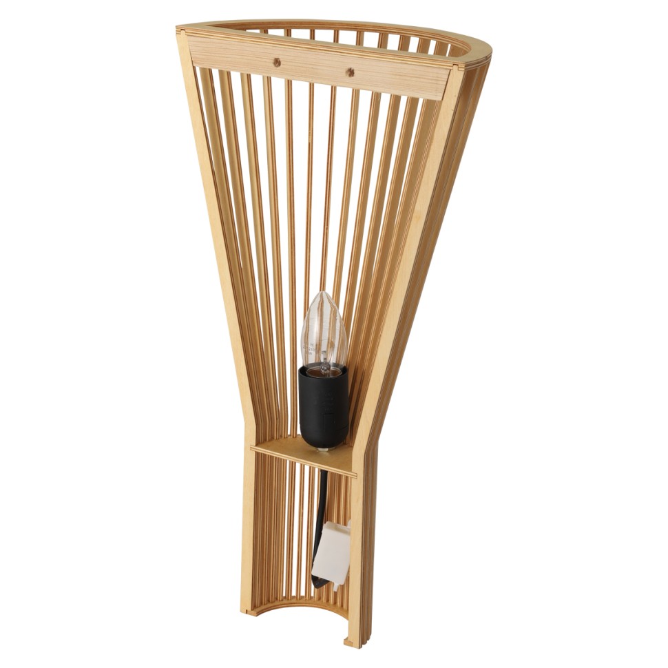 8384/1W LUMION ECO Деревянный настенный светильник GERDA, E27*1*60W, бежевый