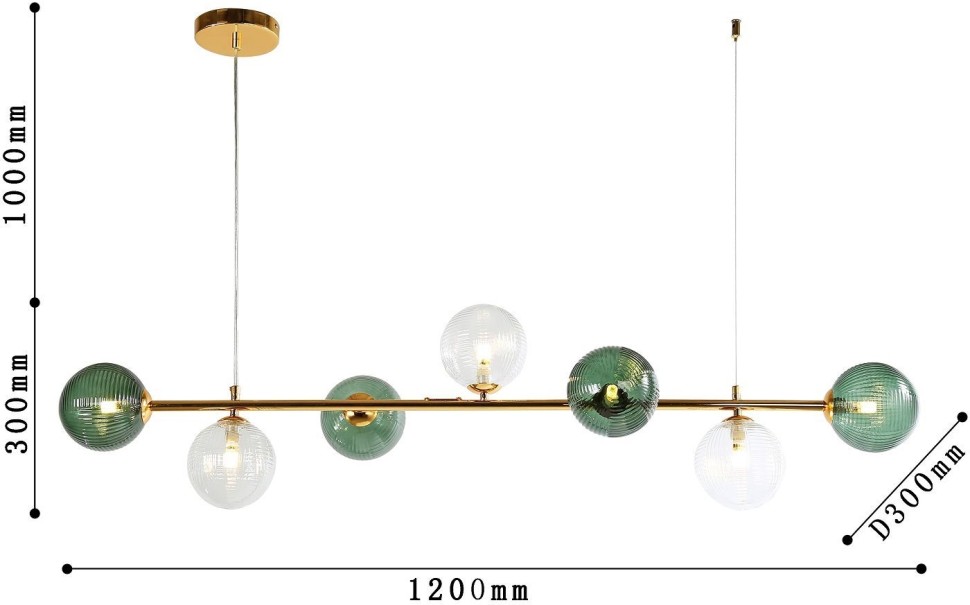 4035-7P F-PROMO подвесной светильник Infilato, G9*7*5W