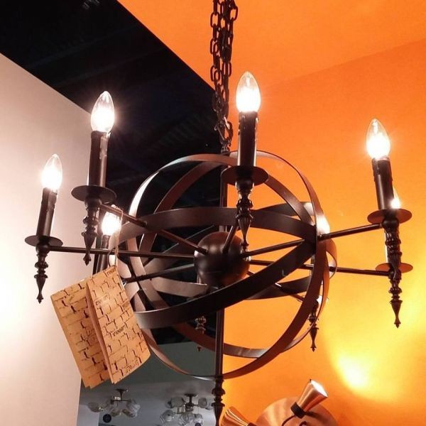 LSP-9300 Lussole Loft Utica Черная подвесная люстра