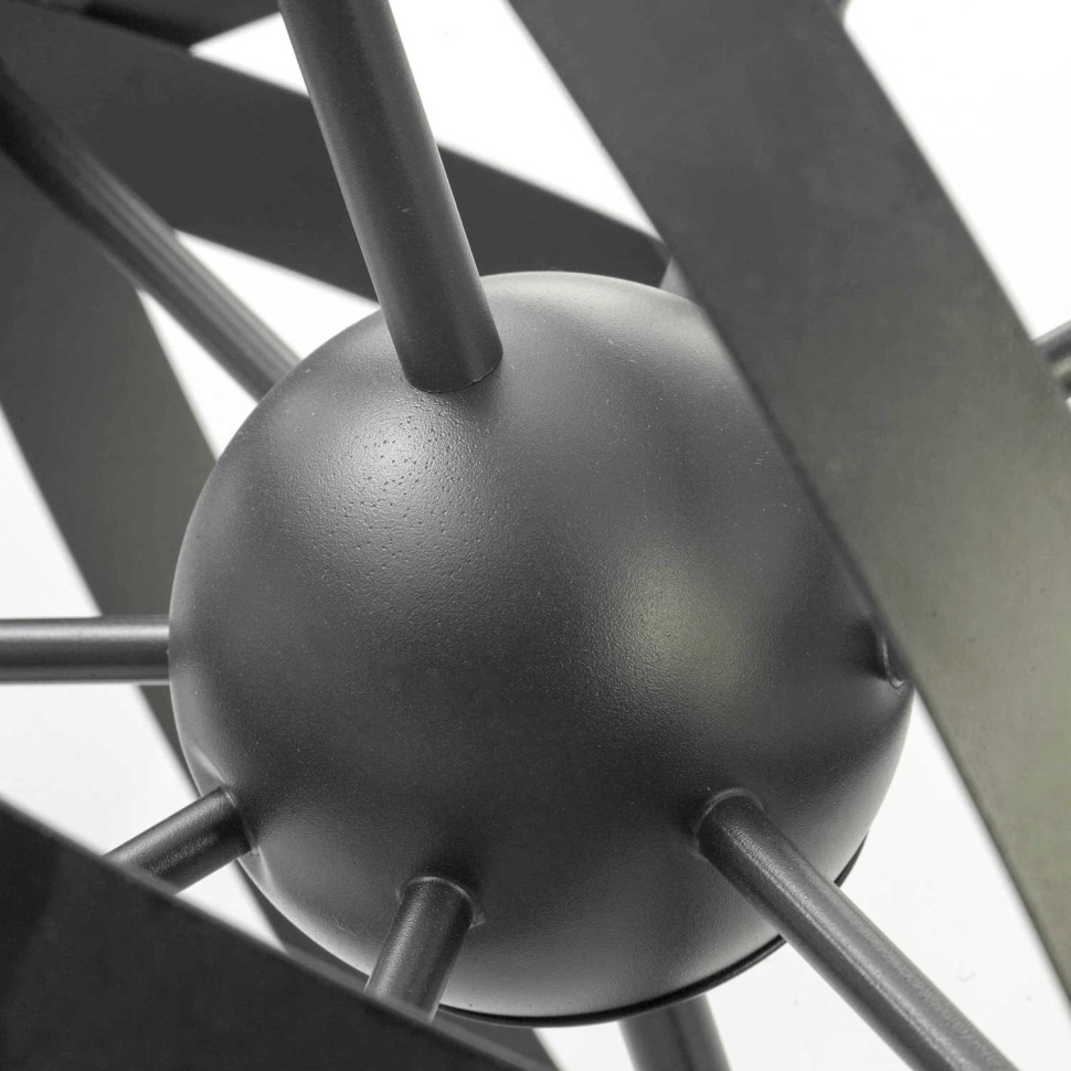 LSP-9300 Lussole Loft Utica Черная подвесная люстра