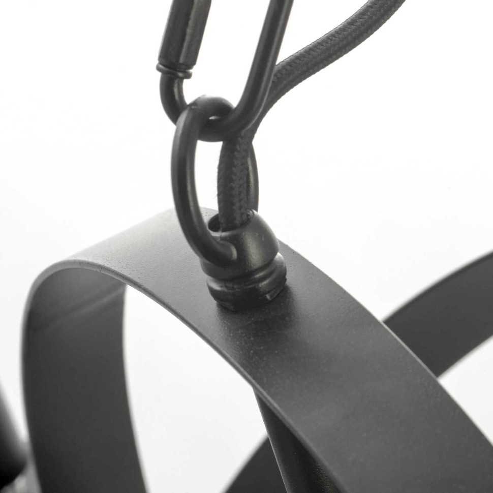 LSP-9300 Lussole Loft Utica Черная подвесная люстра