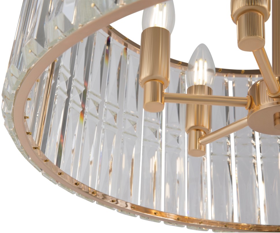 MOD094PL-06G MAYTONI подвесная хрустальная люстра Facet, E14*6*40W, золото