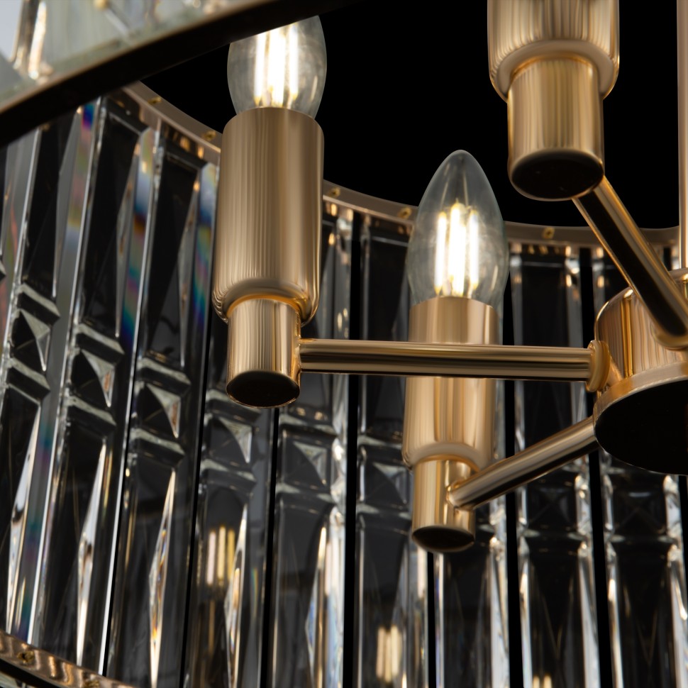 MOD094PL-06G MAYTONI подвесная хрустальная люстра Facet, E14*6*40W, золото