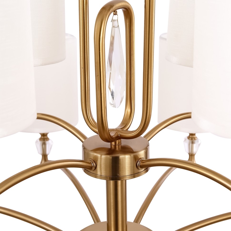 FR1007PL-12BS FREYA подвесная люстра Riverside, латунь, E14*12*40W