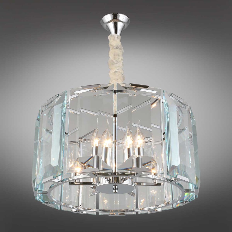 OML-81513-06 OMNILUX подвесная люстра хрусталь Noventa, хром, 50см диаметр