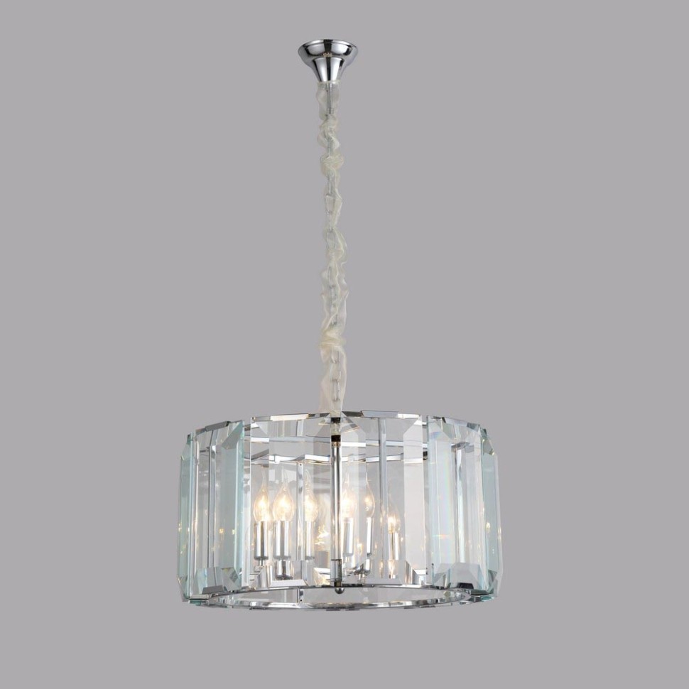 OML-81513-06 OMNILUX подвесная люстра хрусталь Noventa, хром, 50см диаметр