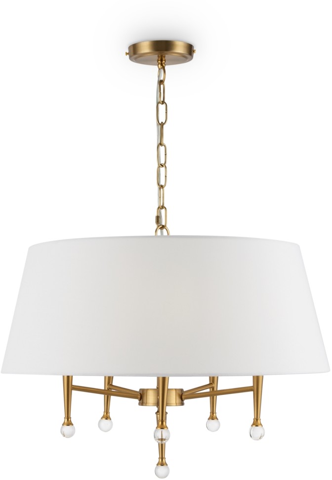 FR5190PL-05BS3 FREYA подвесная люстра Rosemary, большой белый абажур 58см, E14*5*40W