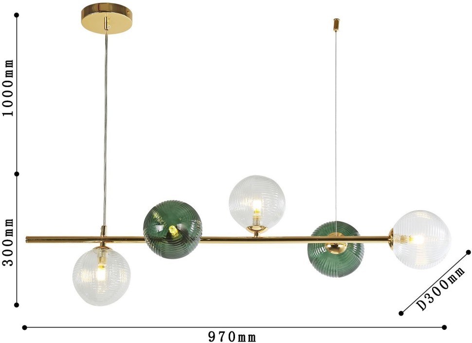 4035-5P F-PROMO подвесной светильник Infilato, G9*5*5W