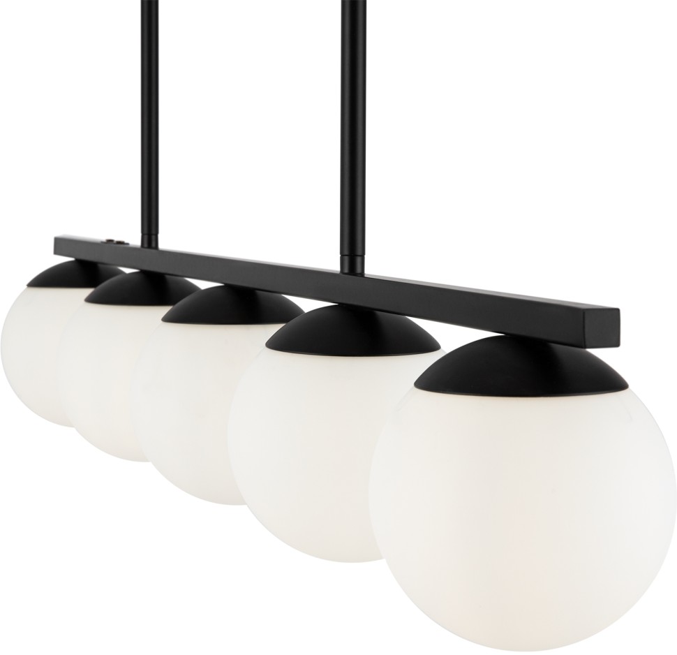 FR5199PL-05B FREYA потолочный светильник на штанге Zing, черная, E27*5*60W