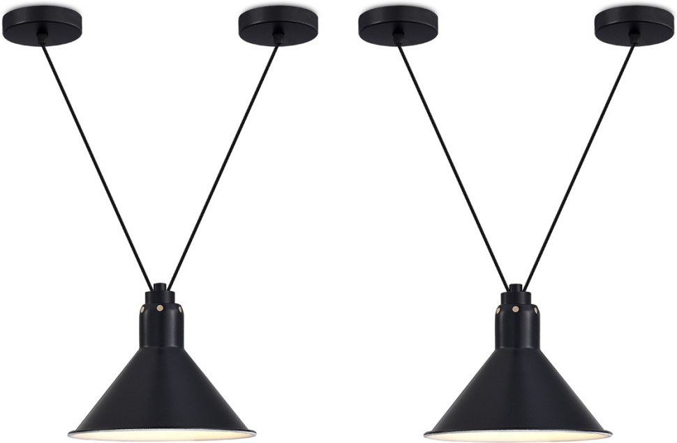 DL20653S2Black Donolux Mary Jane черный подвесной светильник Лофт