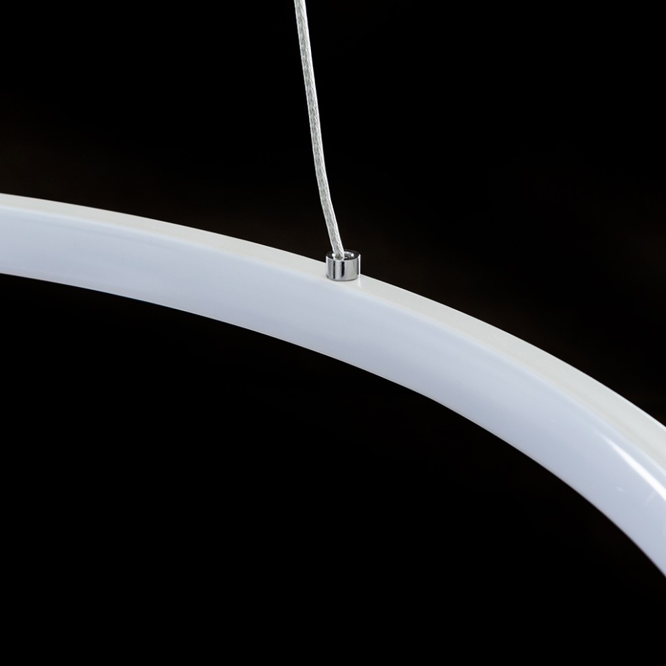 A2197SP-2WH ARTE LAMP белая светодиодная люстра 2 кольца Frodo 65W, 3000-6000K, 55см и 35см диаметр, с пультом