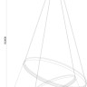 A2197SP-2WH ARTE LAMP белая светодиодная люстра 2 кольца Frodo 65W, 3000-6000K, 55см и 35см диаметр, с пультом